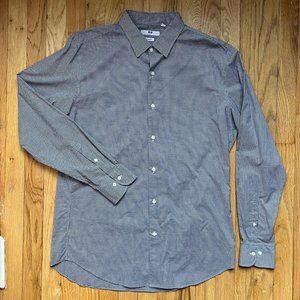 Lightweight Black Checked Men's Casual Dress Button Down